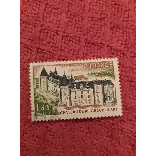 Timbre Oblitéré Postes 1975 France 1,40 Château De Rochechouart Coloré.