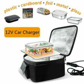 Mini four electrique portable pour voiture, chauffage rapide, boite de  pique-nique pour voyage, camping, cuisine, accessoire de voyage, micro-ondes  12V