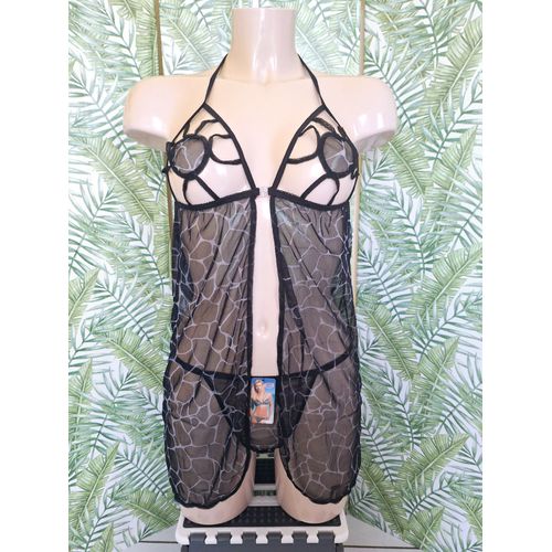 Nuisette Sexy &#43 String Taille Unique (36/40) Noir