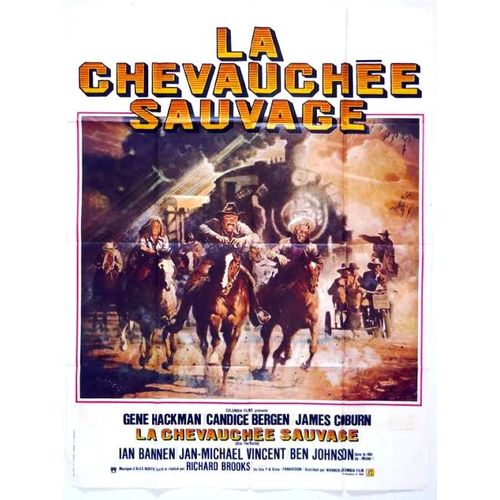 *** La Chevauchee Sauvage De Richard Brooks - 1975 - Gene Hackman - Candice Berger - James Coburn - Affiche Cinéma Originale - 120 X 160 - Très Bon Etat ***