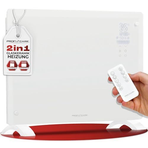 Convecteur en verre 1500W Blanc Proficare PC-GKH3118-Blanc