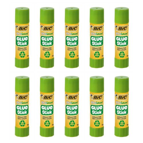 Bic Lot De 10 Bâtons De Colle Stick Ecolution Glue 8g