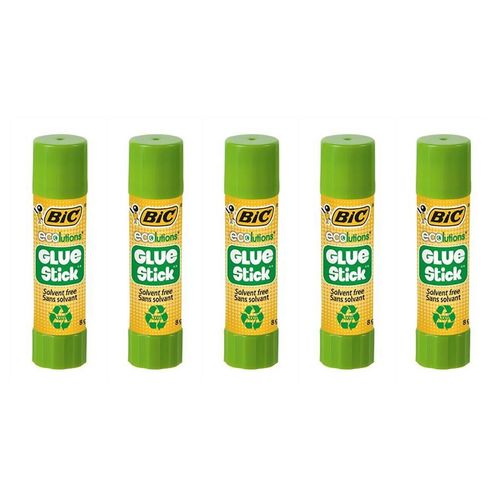 Bic Lot De 5 Bâtons De Colle Stick Ecolution Glue 8g