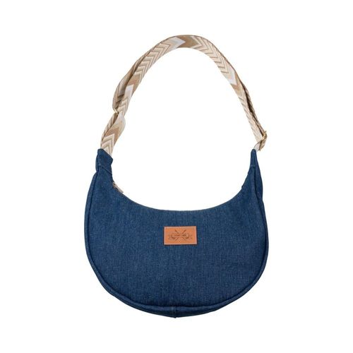 Kit Sac Besace Dakota ¿ Com¿1 Idée | Jean Brut & Liberty | Diy Facile | Bandoulière Ethnique | Made In France. Color : Bleu