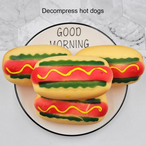 Jouet Sensoriel Hot Dog Forme Décompression Élastique Anti-Stress Compression Jouets Pour Adulte