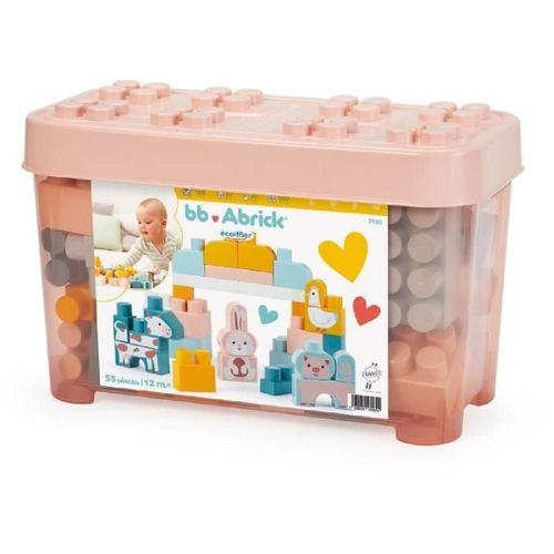 Baril De Briques - Jeu De Construction - Ecoiffier - Ferme - 55 Pieces - +12 Mois