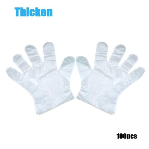 100pcs Gants Jetables De Préparation Des Aliments Gants En Plastique De Qualité Alimentaire Transparents Sûrs Pour La Cuisson Manipulation Des Aliments Cuisine Bbq Nouveau