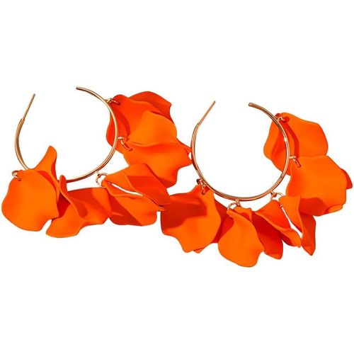 Boucles D'oreilles Femme Cercle Rond Pendantes Boucles D'oreilles Exagérée Fleur Pétale Boucles D'oreilles Bohème Rétro Bijoux Accessoires Pour Filles Fête Mariage Mariée[H306]