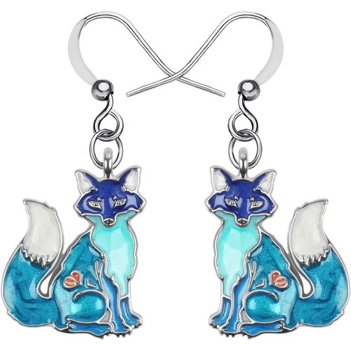 Alliage Cartoon Boucles D'oreilles Renard Pendentif En Émail Bijoux De Mode Pour Femmes, Filles, Cadeaux De Charme Anime[H2301]