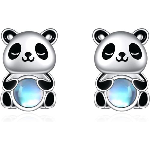 Boucles D'oreilles En Pierre De Lune Pour Femme Et Fille En Argent Sterling 925 Koala/Chat/Hibou/Vache/Chauve-Souris/Cochon Boucles D'oreilles Animaux Cadeau Pierre De Lune Bijoux[H1152]
