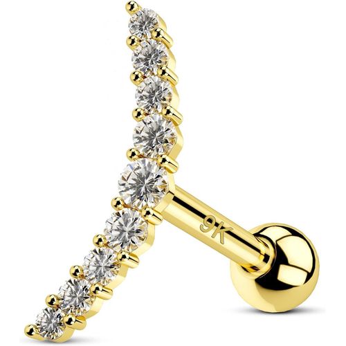 Boucles D'oreilles Plaquées Or Pour Cartilage 16 G Croix / Étoile Aaa+ Cz Avant Hélix Piercing Conque Piercing Pour Tragus Supérieur, Bijoux Pour Femmes Et Filles[H1393]