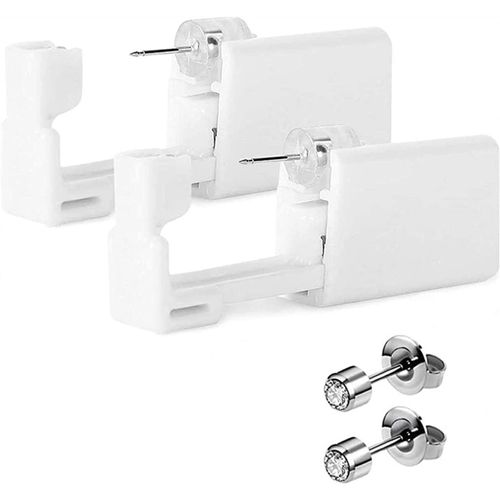 Lot De 2 Pistolets De Piercing D'oreille Jetables Sans Douleur, Outil De Sécurité Avec Tige D'oreille Pour Filles, Femmes, Hommes[H1448]