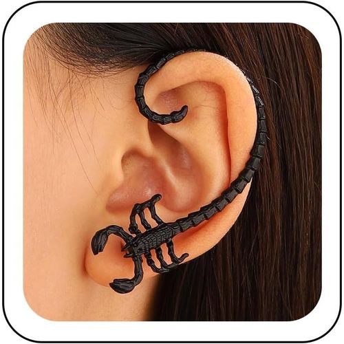 Boucle D'oreille Scorpion Punk Boucle D'oreille Animal Scorpion Argent Boucle D'oreille Scorpion 3d Boucle D'oreille Sans Piercing Boucle D'oreille Grimpeur Bijoux D'halloween Pour Femmes[H1474]
