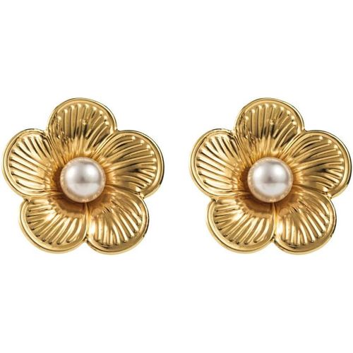 Boucles D'oreilles Femme Boucles D'oreilles En Argent 925 Perle Aiguille Fleurie Boucles D'oreilles Pour Evénements Et Looks Tous Jours[H2253]