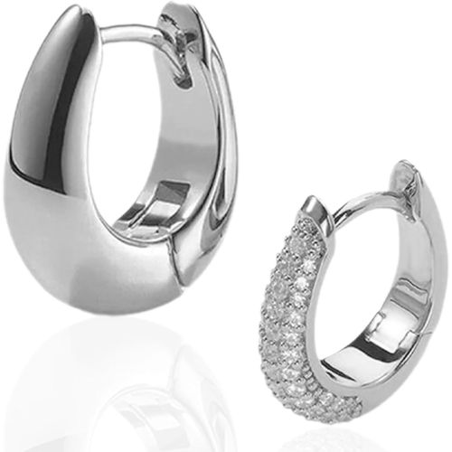 Boucles D'oreilles Pour Femme Fille Hypoallergénique Petits Clous D'oreilles Créoles Zirconium Piercings Oreille Cartilage[H2049]