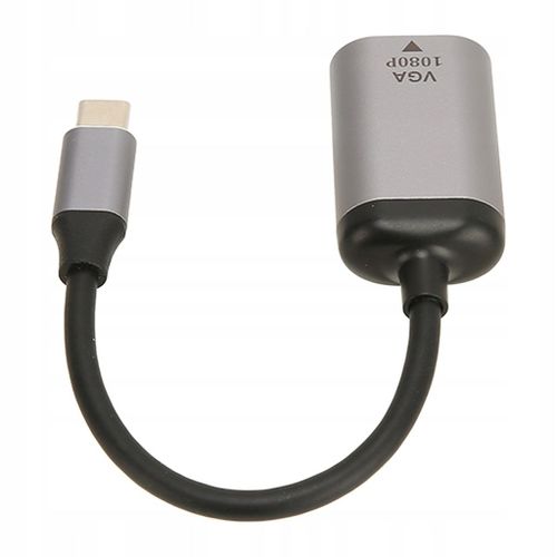 Adaptateur USB C vers VGA en alliage d'aluminium 1920 x 1200 60 Hz, effets stables