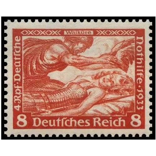 Allemagne, 3ème Reich 1933, Très Beau Timbre Neuf** Luxe Yvert 474, Au Profit De L'Oeuvre Des 1ers Secours, Opéras De Wagner, "La Walkyrie", Filigrane Croix Gammées.