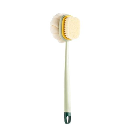 Brosse De Douche Double Face - Manche Long,Brosse Exfoliante Douce,Tu Tu Vert Tu Tu Vert,Flocage 