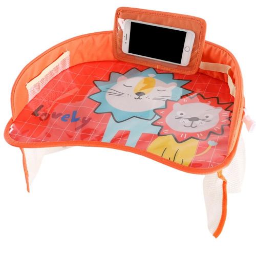 Voiture Étanche Enfants Siège De Sécurité Plateau Bébé Poussette Enfants Jouet Rangement Holder_Orange