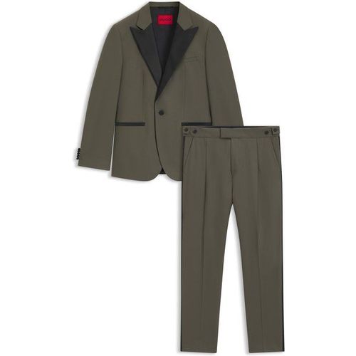 Costume Modern En Popeline De Laine Mélangée48,52,50,102,106,110,44,46,54,56,98