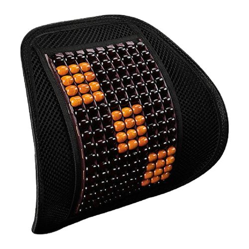 Dossier En Perles De Bois Réglable Respirant Indéformable Coussin De Dossier De Chaise Souple Pour Car_B