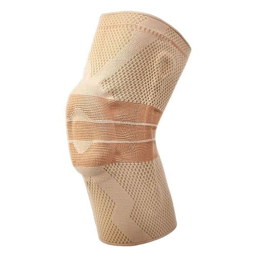 Genouillère À Ressort Uniformément Enveloppée Protection Efficace Facile À Porter Tricoté Alpinisme Genouillère Équipement De Protection-Couleur De Peau S