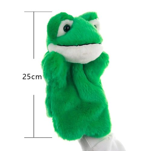 Grenouille De Dessin Animé Animal Poupée En Peluche Marionnette À Main Conte Jouet Maison Canapé Ornement