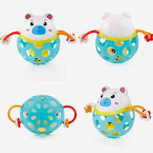 Dessin Animé Animal Doux Bébé Hochet Boule Poignée Cloche Développement Dentition Toy_Frog#
