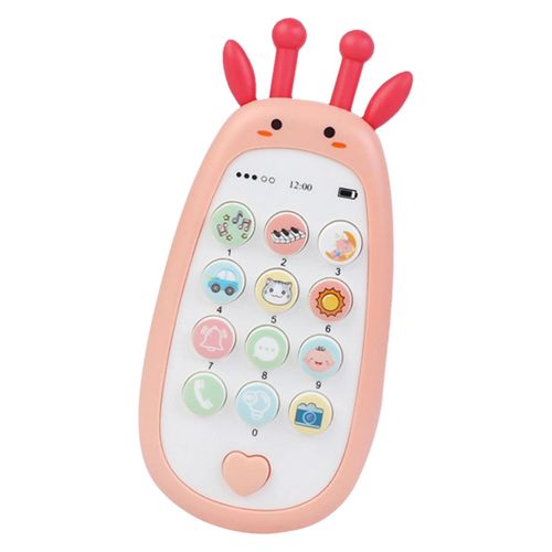 Jouet De Téléphone Belle Forme Avec Lumière Et Son Abs Kids Simulation Modèle De Téléphone Pour Baby_Blue