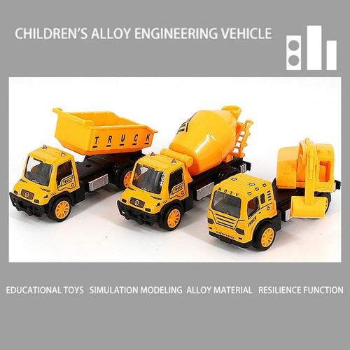Mini Excavatrice Mélangeur Benne Basculante Tracteur Camion Modèle Voiture Jouets Ingénierie Vehicle_C