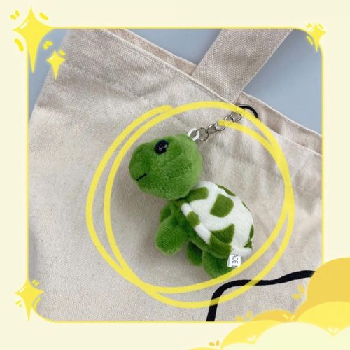 Mignon Pendentif En Peluche Tortue Décorative Verte Peluche Porte-Clés En Peluche Pour Ornement