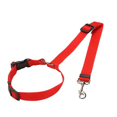 Seat Belt Adjustable Leash Universal Travel Clip Strap For Car_Red