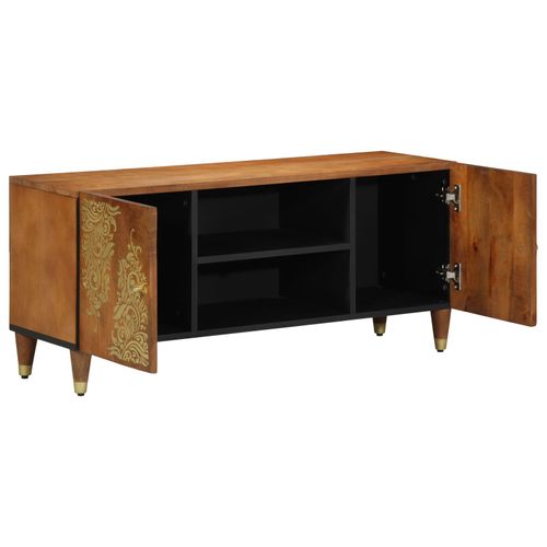 Meubles De Rangement Multimédia Vidaxl Marron Miel Bois De Manguier Massif