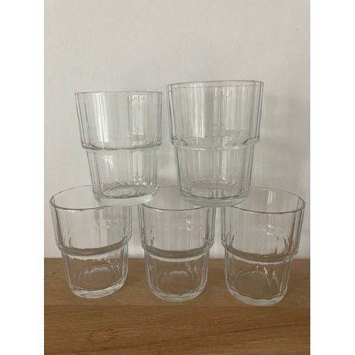 Lot De 5 Verres Arcoroc-Modèle Norvège 