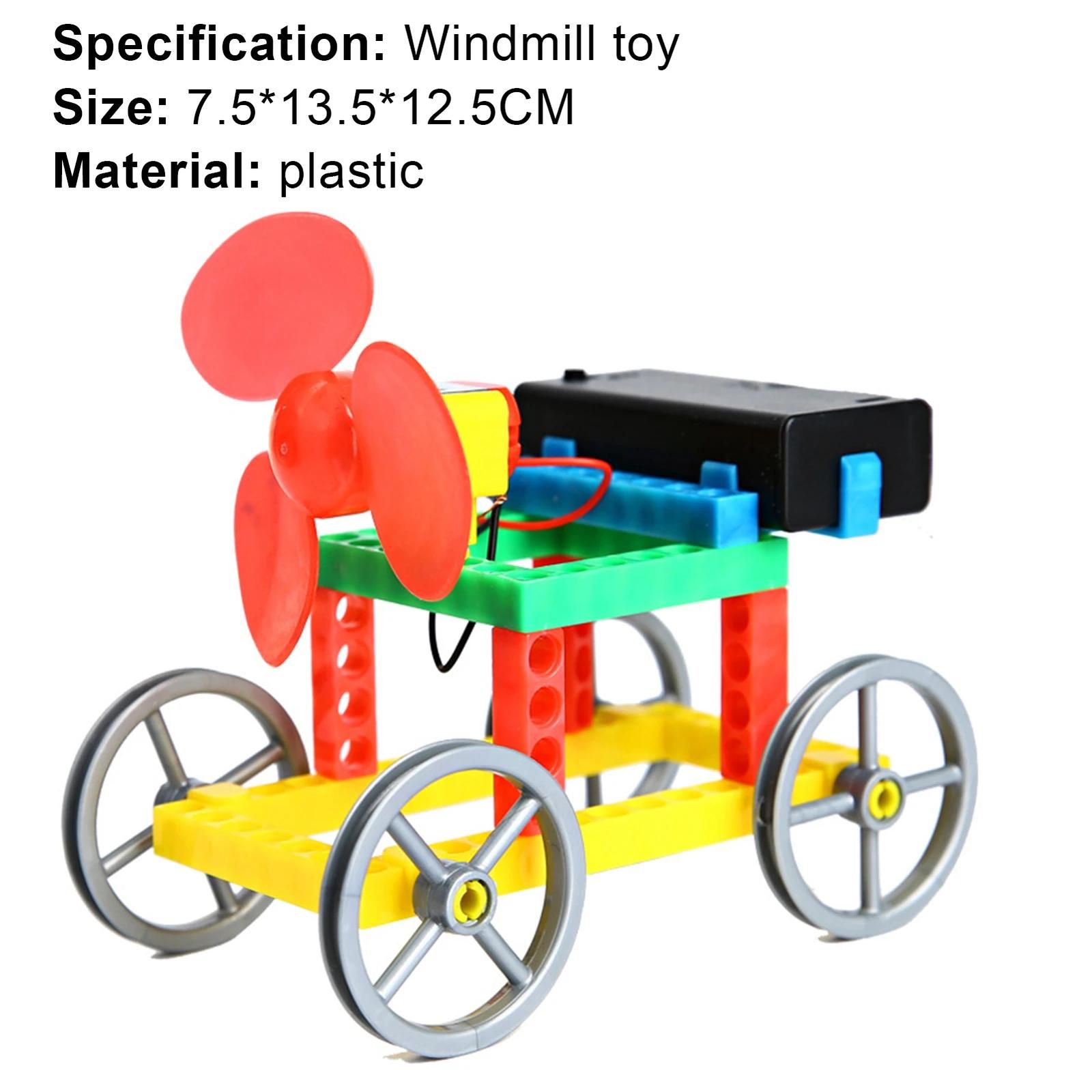 bricolage modèle de voiture à énergie éolienne éducatif auto-assemblage science plastique expériences physiques kit de jouet pour enfants