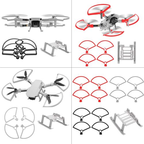4pcs Anneaux De Protection D'hélice Avec Train D'atterrissage Plus Élevé Pour Dji Mavic Mini_White-Générique