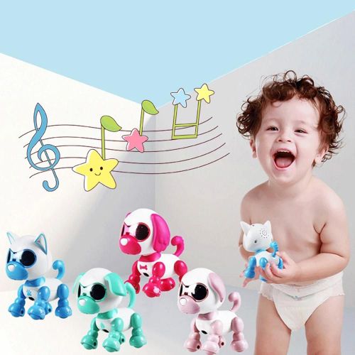 Robot Interactif Intelligent Chiot Chien Led Yeux Marche Enregistrement Enfants Enfants Toy_Pink