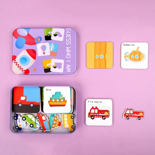 Dessin Animé Animal Fruit Dinosaure Puzzle Anglais Appariement Développement De Carte Enfants Toy_#Insecte