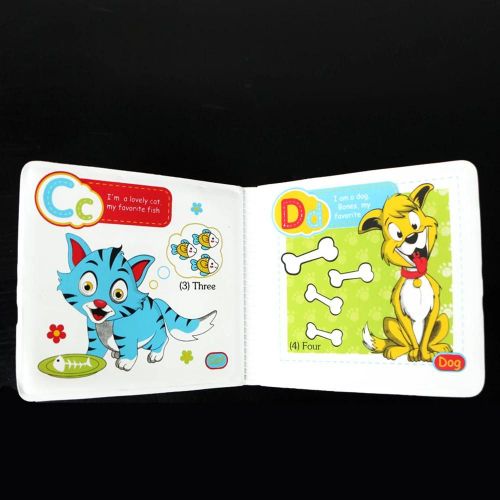 Dessin Animé Animal Numéro Imperméable Eva Bébé Bain Livre Bb Développement De Dispositif Toy_Number Rond