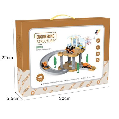Voiture Jouet Racing Garage Plus Petit Détail Réaliste Accessoire Voitures Race Around Set de jeu pour Kids_3