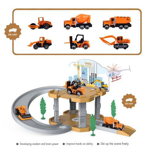 Voiture Jouet Racing Garage Le plus petit détail Accessoire réaliste Voitures Race Around Set de jeu pour Kids_4