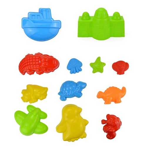 25pcs / Set Enfants Coloré Plage Sable Moule Jouer Set Extérieur Backyard Bac À Sable Jouet