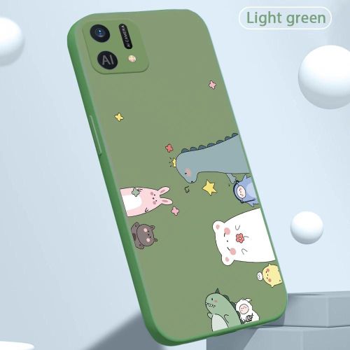 Étui Antichoc Oppo A16k - Conception De Dessin Animé À Couverture Complète,Vert Clair,Oppo A16k