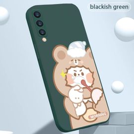 Coque De Téléphone Antichoc Pour Samsung Galaxy A7 2018,A10,A10e - Coque Souple Résistante Aux Chutes,Vert Noirâtre Vert Noirâtre,Samsung Galaxy A7 2018