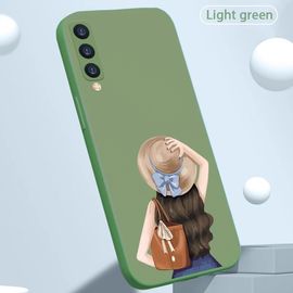 Coque De Téléphone Antichoc Pour Samsung Galaxy A03s A03 A7 2018 - Coque Souple Résistante Aux Chutes,Vert Clair,Vert Clair,Samsung Galaxy A7 2018