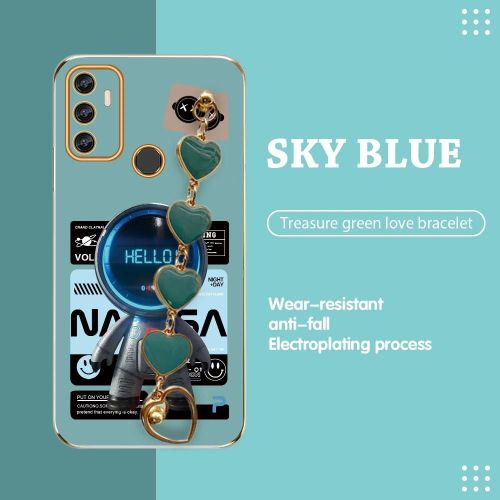 Coque Oppo A73 2020 - Couverture Complète Antichoc Avec Design De Dessin Animé,Bleu Ciel,Bleu Ciel,Oppo A53 2020 A33 2020 A32