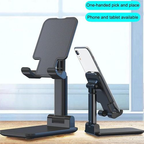 Support De Téléphone De Table Pliable Support Rotatif Bureau Universel Support De Tablette Support Affichage Bleu