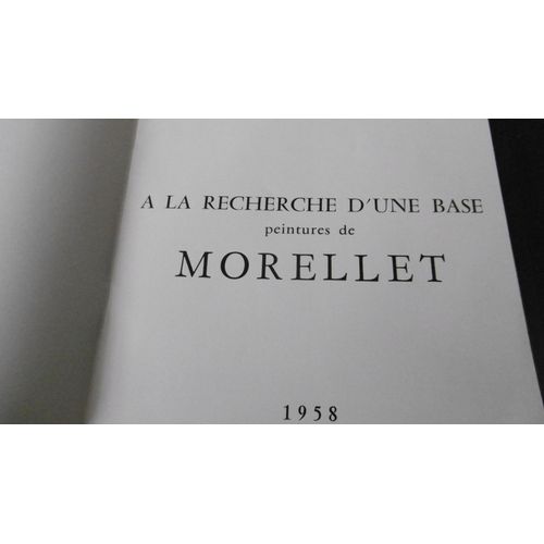 Morellet - À La Recherche D'Une Base - Peintures - Catalogue Art - In-8 - Broché - 10p - Éd Chantreau - 1958