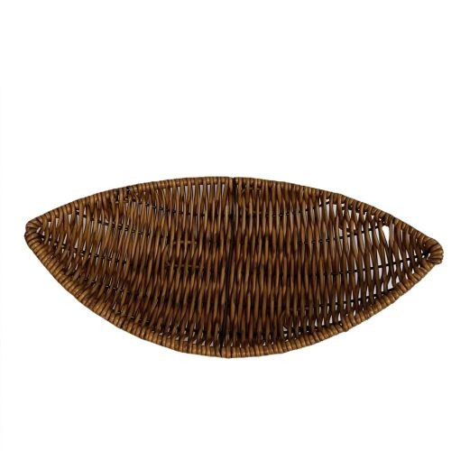 Panier De Rangement Tissé En Forme De Feuille Rétro Paniers De Rangement De Bureau Multi-Usages Pour La Cuisine À La Maison 28 * 14