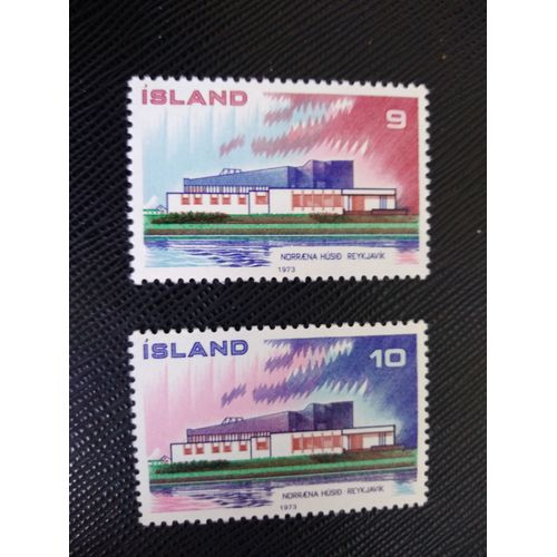 Timbre Islande Y T 431 - 432 Série : Norden - La Maison Du Nord 1973 (010509 )
